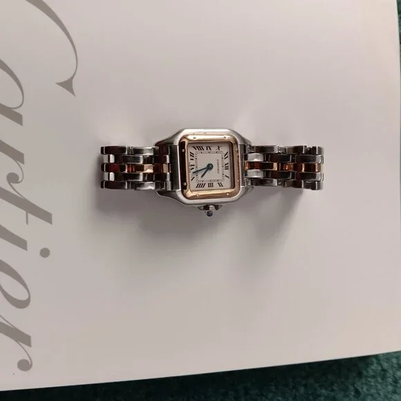 CARTIER GOLD AND SILVER LADIES WATCH - Picture 7 of 11